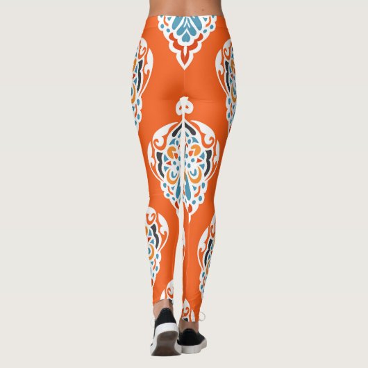 Feestelijk damast dessin, elegant design. leggings (Achterkant)