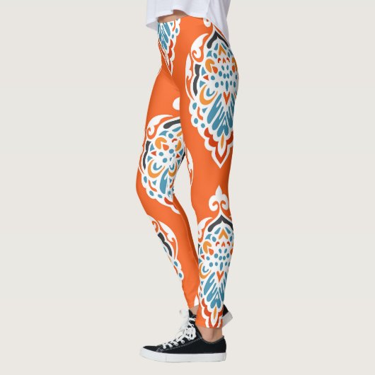 Feestelijk damast dessin, elegant design. leggings (Links)