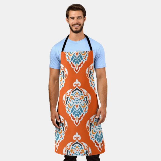 Feestelijk damast  dessin, elegant design. schort (Gedragen)