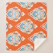 Feestelijk damast dessin, elegant design. sherpa deken (Voorkant)