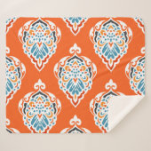 Feestelijk damast dessin, elegant design. sherpa deken (Voorkant (horizontaal))