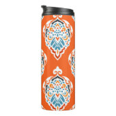 Feestelijk damast  dessin, elegant design. thermosbeker (Geroteerd rechts)