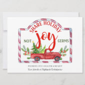 Feestelijk, delen vakantie vreugde niet ziektekiem kaart (Voorkant)