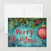 Feestelijk en gezellig Wenskaart Briefkaart (Voorkant / Achterkant)