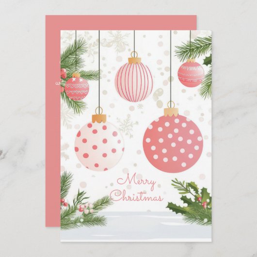 Feestelijk en gezellig Wenskaart Feestdagenkaart (Voorkant / Achterkant)