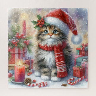 Feestelijk en Schattig, Gezellig Kerstkitten Legpuzzel