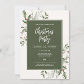 Feestelijk Foliage Lijst Kerstfeest Kaart (Voorkant)