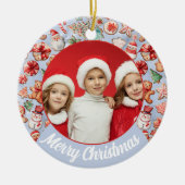 Feestelijk genot: Christmas Cookie Wonderland Foto Keramisch Ornament (Voorkant)