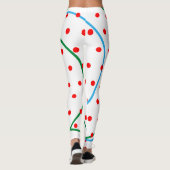 Feestelijk Geometrisch Rood Groen Blauw Leggings (Achterkant)
