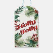 Feestelijk groen kerstscript cadeaulabel (Achterkant)