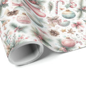 Feestelijk inpakpapier met ornamenten (Rol Hoek)