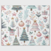 Feestelijk kerst inpakpapier (Vlak)