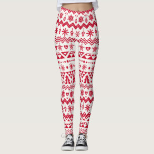 Feestelijk Kerst naadloos patroon. Leggings