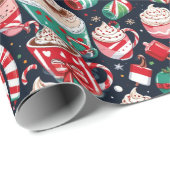 Feestelijk Kerst Snoep Cadeaupapier (Rol Hoek)