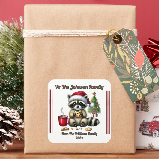 Feestelijk Kerst sticker voor cadeaus (Feestdagen)