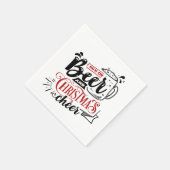 feestelijk kerstbier drink servet (Hoek)