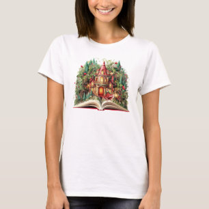 Feestelijk kerstboek ontwerp t-shirt