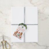 Feestelijk Kerstfeest - Hondenfeest, Puppy Dog Cadeaulabel (Met Touw)