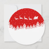 Feestelijk Kerstfeest Santa Red White Kaart (Achterkant)