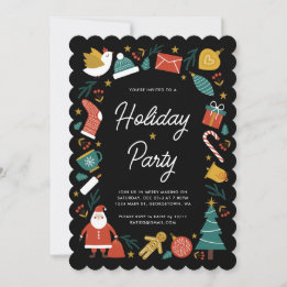 Feestelijk kerstfeestje kaart