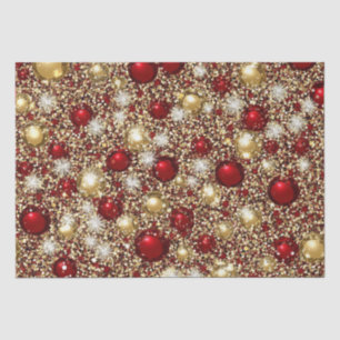 Feestelijk kerstglitterpatroon tissuepapier