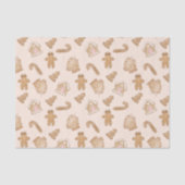 feestelijk kerstkeukenkoekjespatroon tissuepapier (Voorkant)