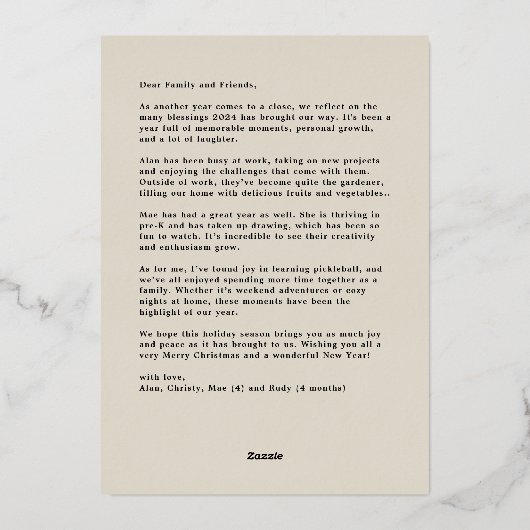 Feestelijk kerstlint met poinsettias folie feestdagenkaart (Achterkant)