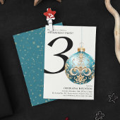 Feestelijk Kerstmis Bauble 30e Verjaardagsfeest Kaart