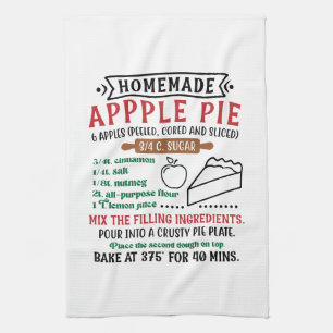 Feestelijk Kerstmis zelfgemaakt appelcake recept Theedoek