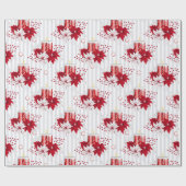 feestelijk kerstpatroon cadeaupapier (Vlak)