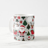 Feestelijk Kerstpatroon Collectie Koffiemok (Voorkant links)