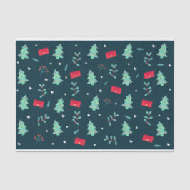 feestelijk kerstpatroon in rood en groen tissuepapier