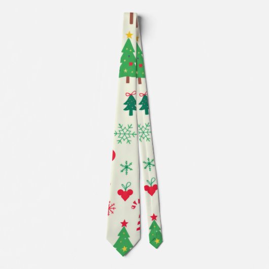 feestelijk kerstpatroon stropdas (Voorkant)