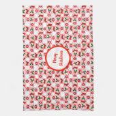 Feestelijk kerstpatroon theedoek (Verticaal)