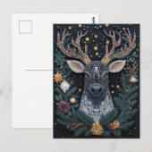 Feestelijk Kerstrendier Wenskaart Briefkaart (Voorkant / Achterkant)