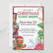 Feestelijk Kerstspel Nachtfeest Kaart (Voorkant)