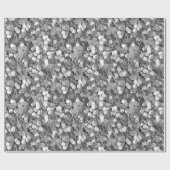 Feestelijk kerstzilver cadeaupapier (Vlak)