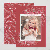 Feestelijk Lijst, Kerstfotokaart Feestdagenkaart (Voorkant / Achterkant)