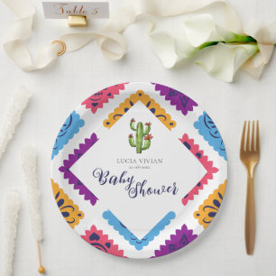 Feestelijk Mexicaans Papier Fan Cactus Baby shower Papieren Bordje