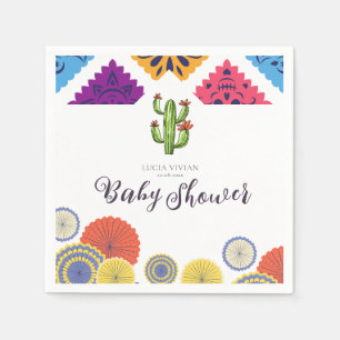 Feestelijk Mexicaans Papier Fan Cactus Baby shower Servet