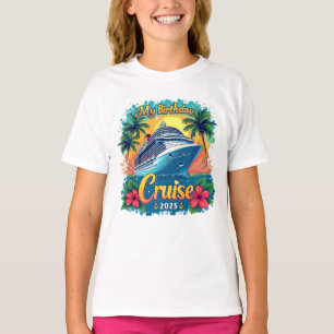 Feestelijk mijn verjaardag Cruise Ship Party 2025 T-shirt