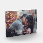 Feestelijk ons eerste kerst Verloving fotoblok (Links)