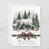 Feestelijk Paard Ruitersport Kerstmis Kaart (Voorkant)