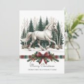 Feestelijk Paard Ruitersport Kerstmis Kaart (Staand voorkant)