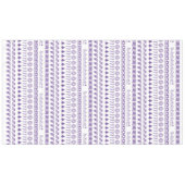 feestelijk Paars en wit Iconisch kerstpatroon Tafelkleed (Voorkant (Horizontaal))