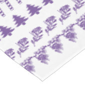 feestelijk Paars en wit Iconisch kerstpatroon Tafelkleed (Gekanteld)