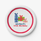 feestelijk papieren bordje (Voorkant)