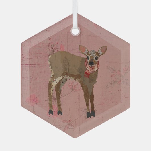 FEestELIJK REE Glas Ornament (Voorkant)