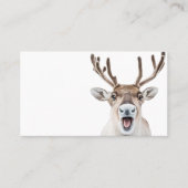 Feestelijk rendier Visitekaartje met Gekke gezicht (Voorkant)