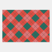 Feestelijk rood en groen geplakt inpakpapier vel (Voorkant 2)